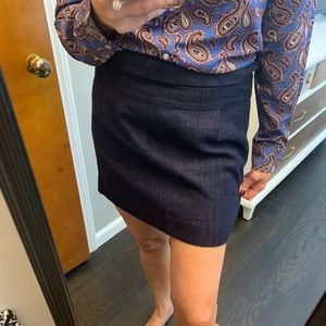 J. Crew Metallic Linen Mini Skirt